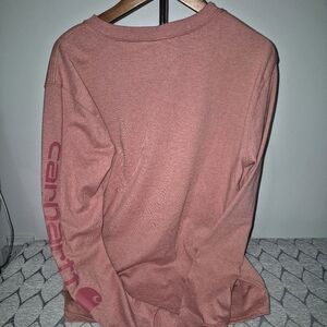 Carhartt Long Sleeved Shirt. SZ Adult XS Or Kids LARGE. Peach ish Color